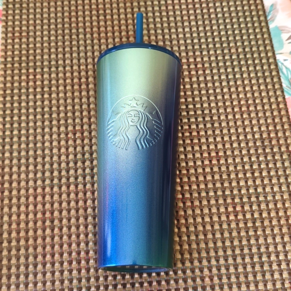 Starbucks blue green ombre tumbler